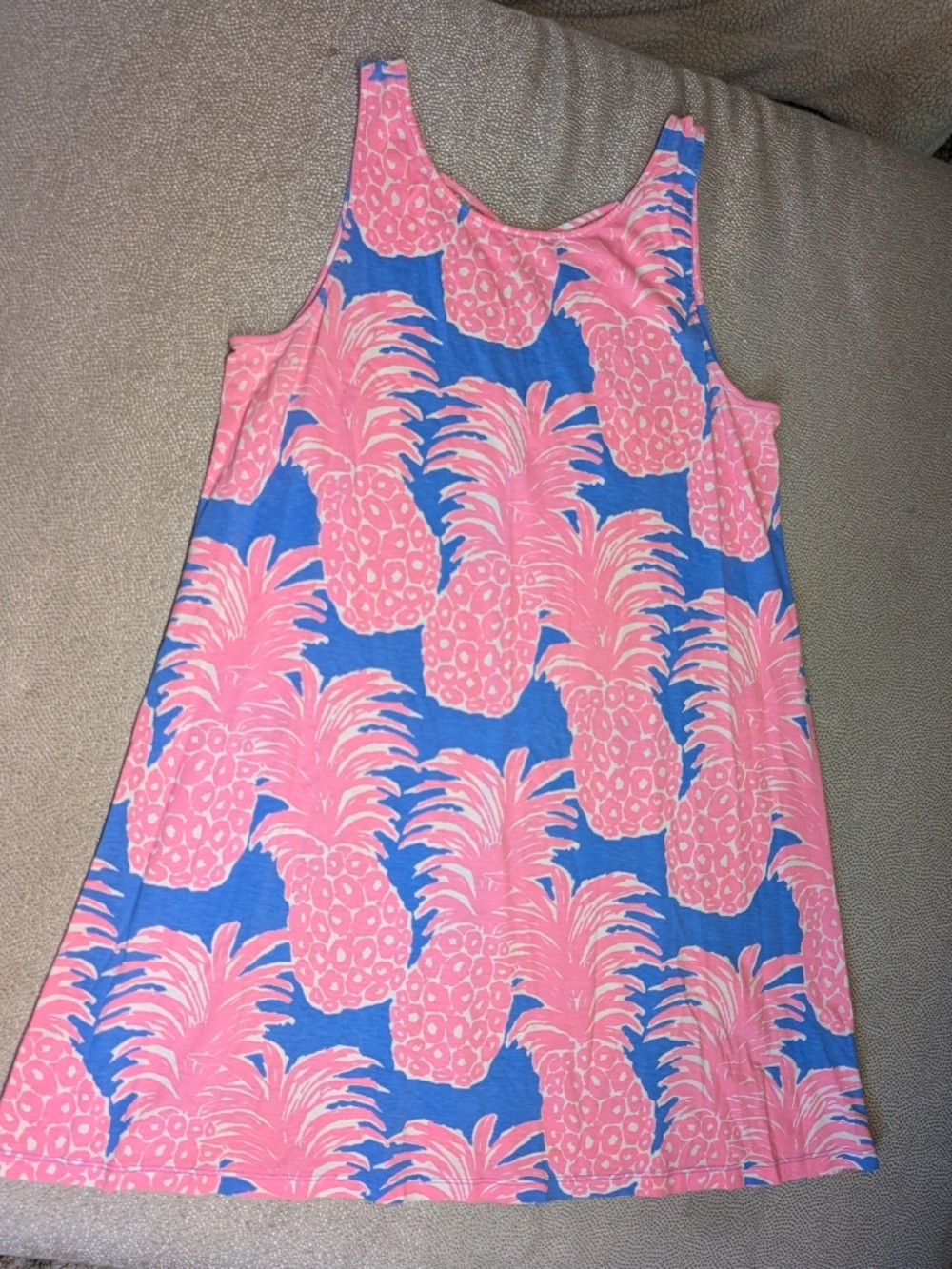 Lilly Pulitzer Pineapple Print Dress – Size Large 🍍💗💙